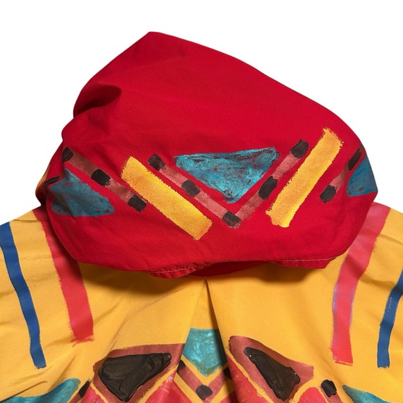 Ann Original Seattle Men's Jacket Hooded 80s Hand Painted Abstract OSA Oversized - Picture 11 of 14